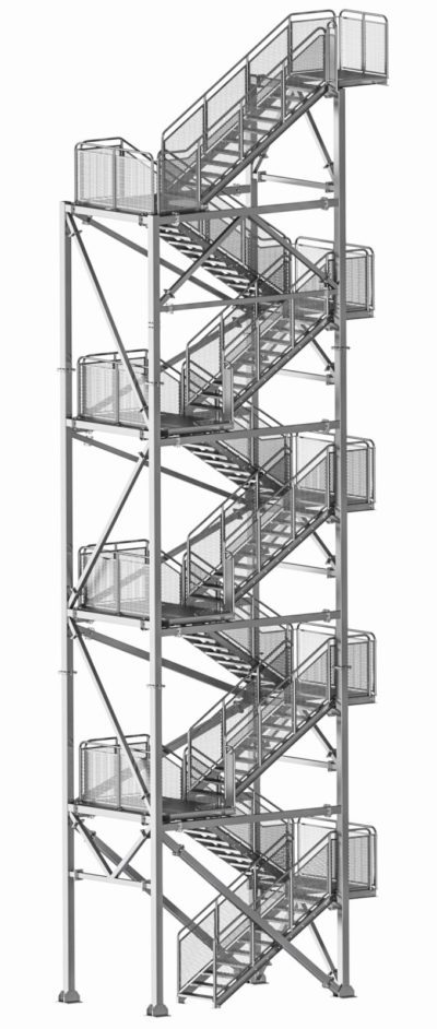 Stahl-treppentürme